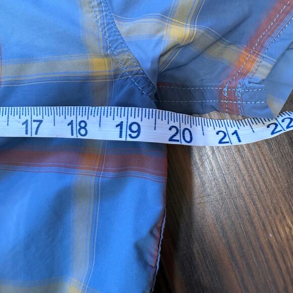 Prana Cayman Plaid Short Sleeve Button Up Performance Shirt Size S - Picture 10 of 11